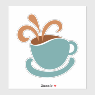 Kaffee Tasse kundenspezifisch geschnitten Vinyl St Aufkleber