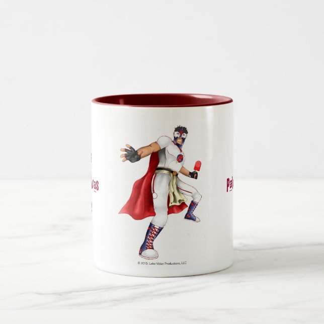 Kaffee-Tasse Las Aventuras de Paleta Man Zweifarbige Tasse (Mittel)