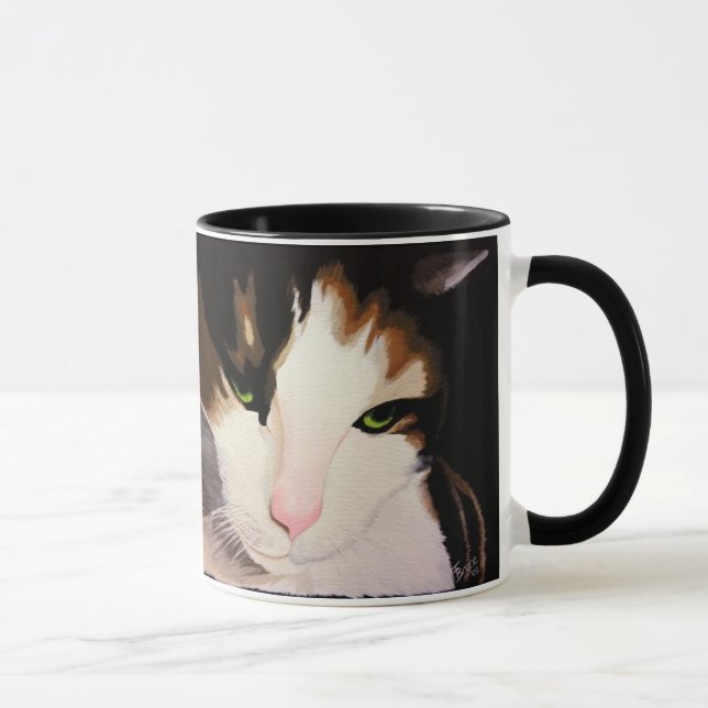 Kaffee-Tasse mit Calico Cat Tasse (Rechts)