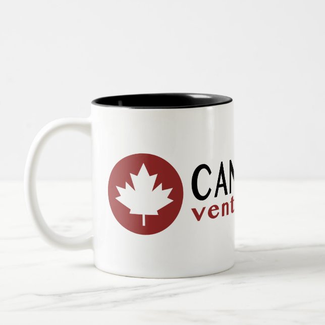 Kaffee-Tasse mit Canotrails Maple Leaf-Header Zweifarbige Tasse (Links)