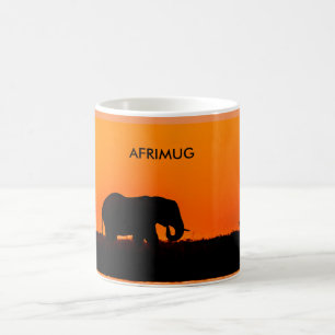 Kaffee-Tasse mit Elefanten-Silhouette Tasse