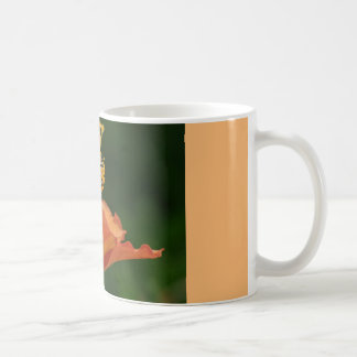 Kaffee-Tasse mit orange Blume Kaffeetasse
