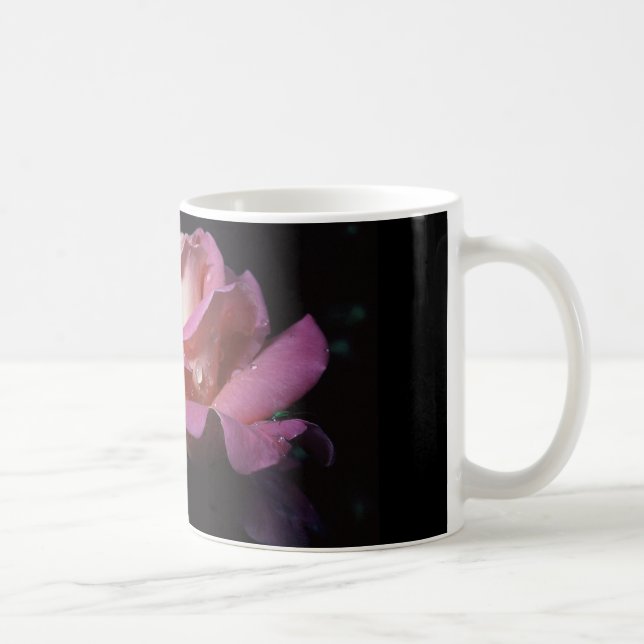 Kaffee-Tasse mit rosa Rose Kaffeetasse (Rechts)