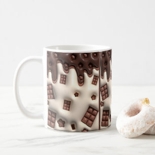 Kaffee-Tasse mit schmelzendem Schokoladen-Dekor Kaffeetasse