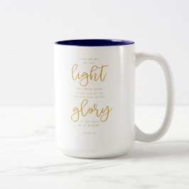 Kaffee-Tasse mit Scripture - Matthew-5:16 Zweifarbige Tasse