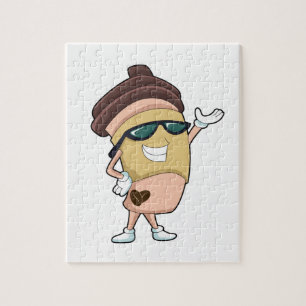 Kaffee-Tasse mit Sonnenbrille Puzzle