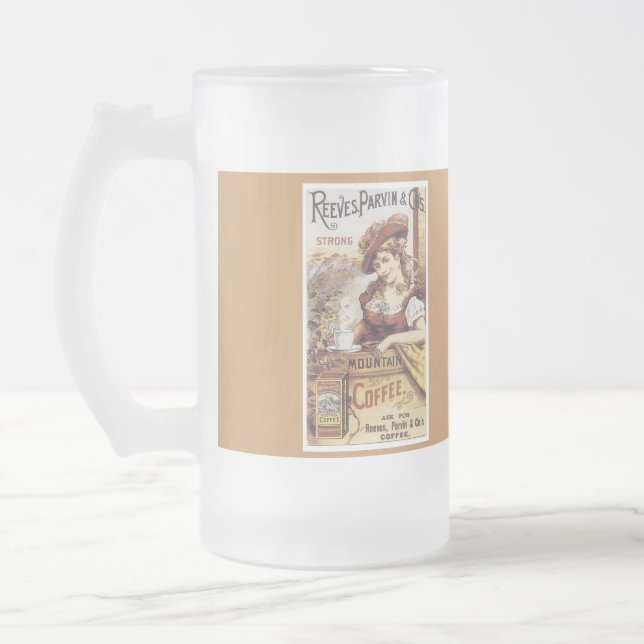 Kaffee-Tasse mit Vintagem Entwurf Mattglas Bierglas (Links)