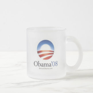 Kaffee-Tasse Obama '08 - "FORTSCHRITT " Mattglastasse