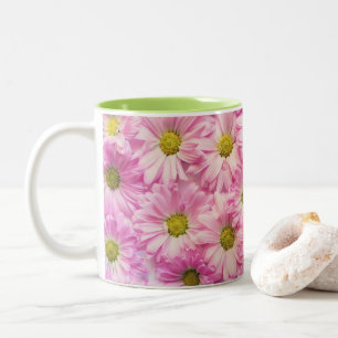 Kaffee-Tasse - Rosa Gerbera Daisies Zweifarbige Tasse