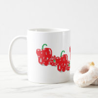 Kaffee Tasse: Rote Paprikaschoten