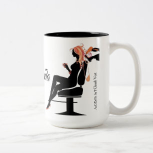 Kaffee-Tasse Salonhairstylist-zwei Tone15oz Zweifarbige Tasse
