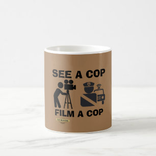 Kaffee-Tasse "SEHEN SIE EINEN POLIZIST FILM A POLI Kaffeetasse
