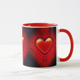 Kaffee-Tasse. Tasse für Keramik in Rot und Schwarz