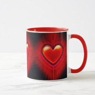 Kaffee-Tasse. Tasse für Keramik in Rot und Schwarz