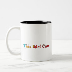 Kaffee-Tasse "This Girl Can" Zweifarbige Tasse