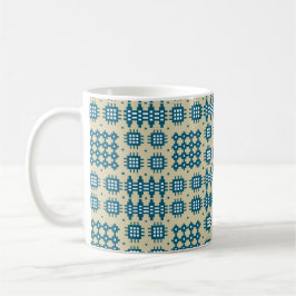 Kaffee-Tasse: Waliser-Tapisserie-Muster, Marine Tasse