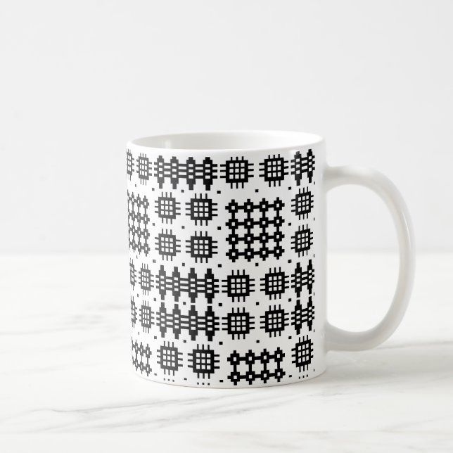 Kaffee-Tasse: Walisisches Tapisserie-Muster, Schwa Tasse (Rechts)