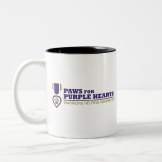 Kaffee-Tasse - weißes Farblogo Zweifarbige Tasse