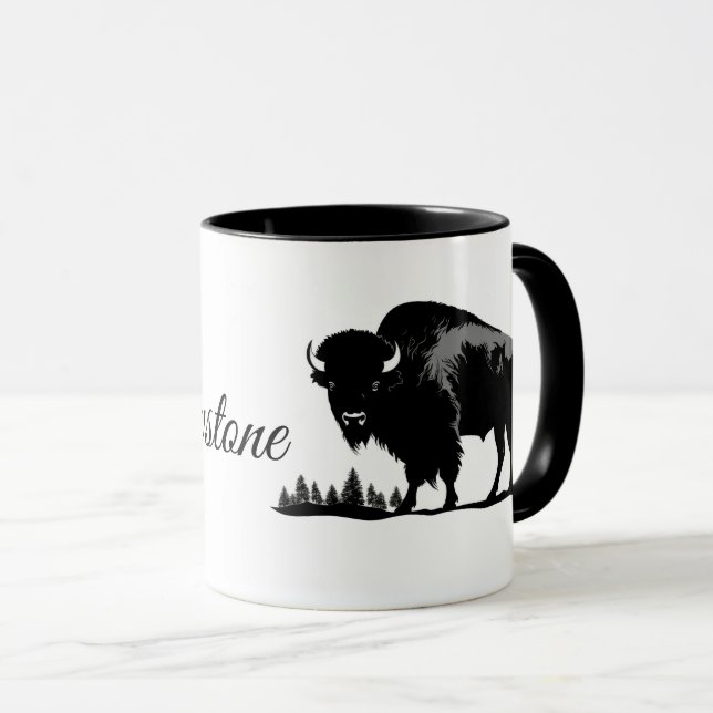 Kaffee Tasse-Yellowstone Buffalo Tasse (VorderseiteRechts)