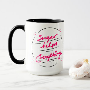 Kaffee Tasse Zucker hilft alles