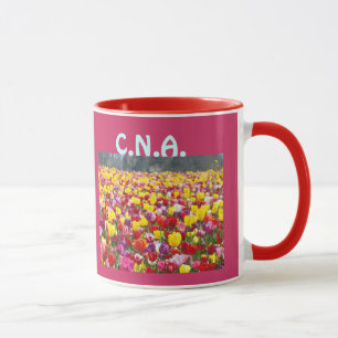 Kaffee-Tassen-KÖNNEN personalisierte Tulpe-Blumen Tasse