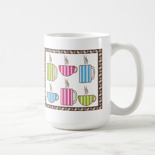 Kaffee-Tassen mit Streifenmuster Kaffeetasse