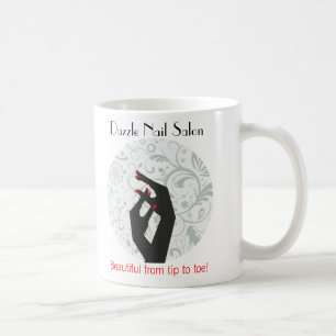 Kaffee-Tassen-Schablonen-Nagel-Salon Tasse