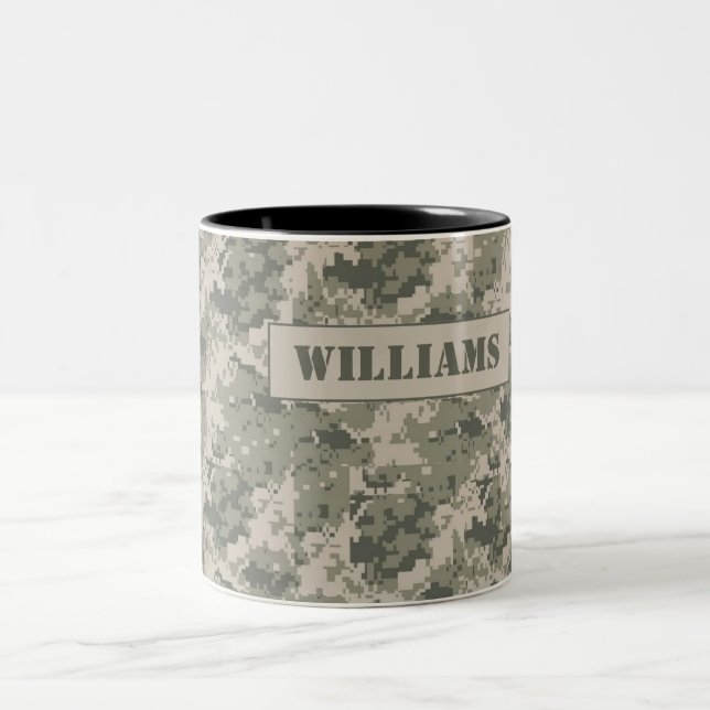 Kaffee-Tassen-Schale ARMEE-Klimaanlage Camoflauge Zweifarbige Tasse (Mittel)