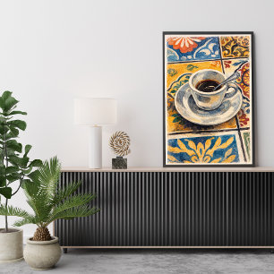 Kaffee-Tassen-Wandkunst - Vintage-Café-Espresso Poster