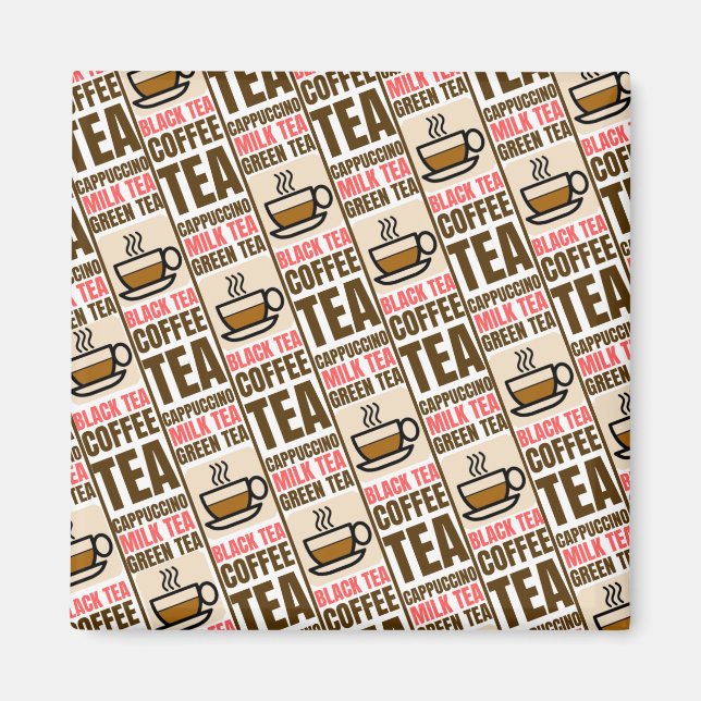 KAFFEE TEA PATTERN, Magnet (Vorne)