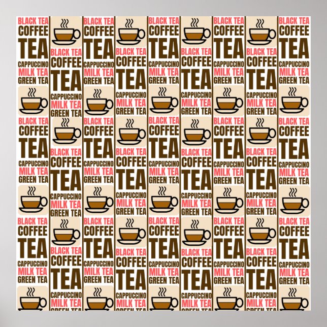 KAFFEE TEA PATTERN, POSTER (Vorne)