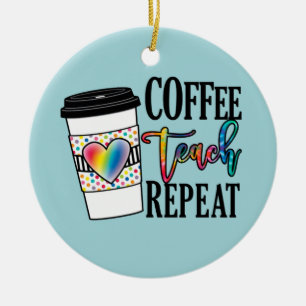 Kaffee, Teach, wiederholen Keramik Ornament