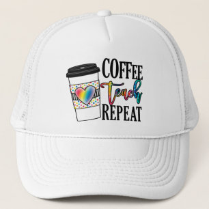 Kaffee, Teach, wiederholen Truckerkappe