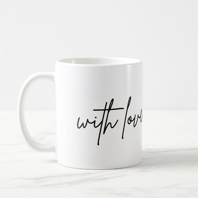 Kaffee Tee individuell anpassbar mit Liebe Kaffeetasse (Links)