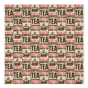 KAFFEE TEE-PATTER, Glossy Poster