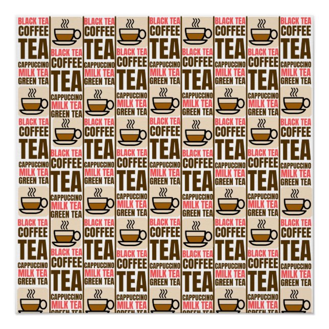 KAFFEE TEE-PATTER, Glossy Poster (Vorderseite)