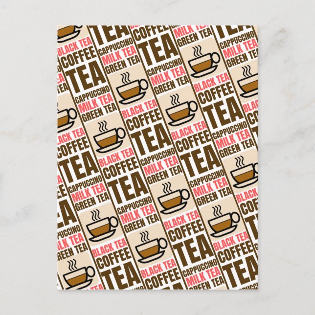 KAFFEE TEE-PATTER, Postkarte (Vorderseite)