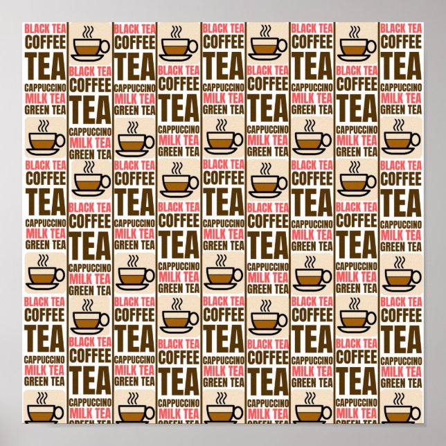 KAFFEE-TELEmuster Poster (Vorne)