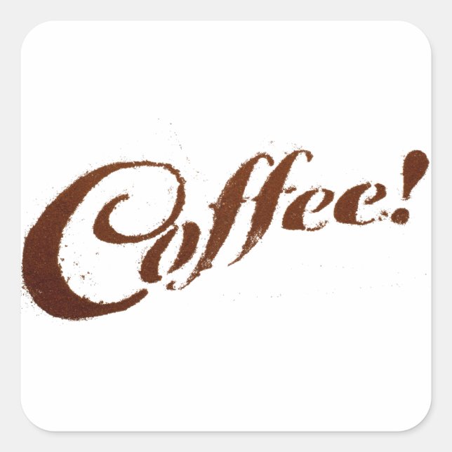 Kaffee-Teppiche - Aufkleber auf dem Platz (Vorderseite)