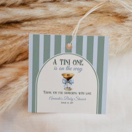 Kaffee Thema Espresso Martini Blue Bow Baby Dusche Geschenkanhänger