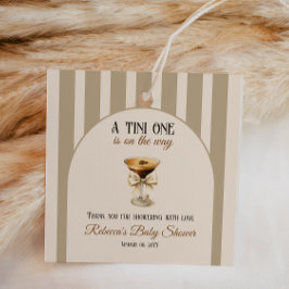 Kaffee Thema Espresso Martini Bow Baby Dusche Geschenkanhänger