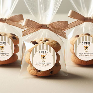 Kaffee Thema Espresso Martini Bow Baby Dusche Runder Aufkleber