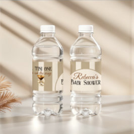 Kaffee Thema Espresso Martini Bow Baby Dusche Wasserflaschenetikett