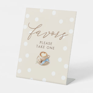 Kaffee-Thema-Junge-Baby-Party-Tischschild Geschenk Sockelschild