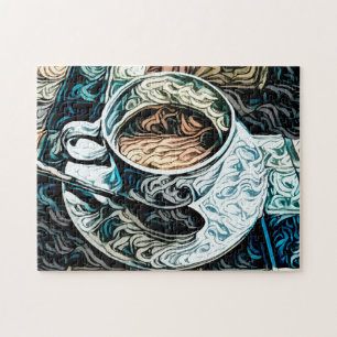 Kaffee Thema Künstlerische Kunst Puzzle