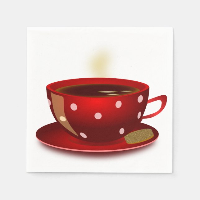 Kaffee-Thema Napkins Serviette (Vorderseite)