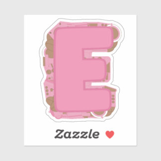 Kaffee Theme Letter E Custom Cut Vinyl Aufkleber