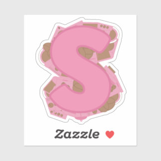 Kaffee Theme Letter S Custom Cut Vinyl Aufkleber