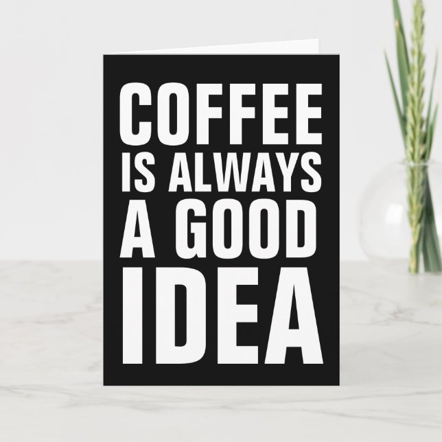 KAFFEE THEMED GREETING CARDS, KAFFEE LOVERS KARTE (Vorderseite)