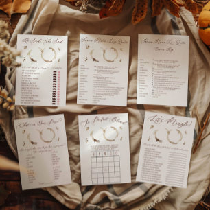 Kaffee-Themen-BINGO-Junggesellinnen-Abschiedsspiel Notizblock